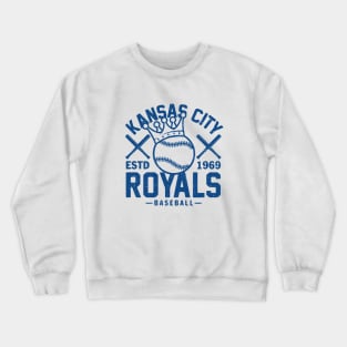 Kansas City Royals Retro 1 by Buck Tee Crewneck Sweatshirt